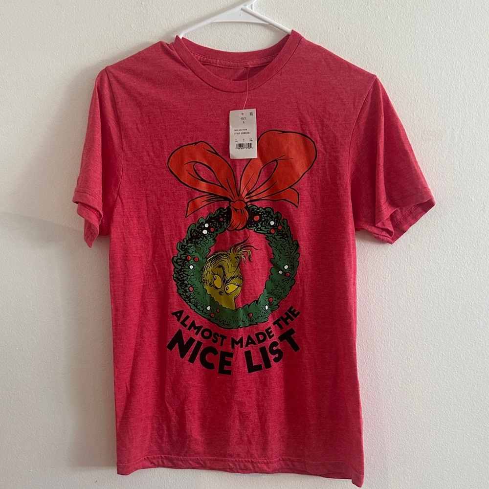 Christmas Festive Red Graphic Tee - Short Sleeve